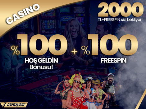 %100 CASİNO VE CANLI CASİNO BONUSU + %100 SPİN
