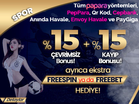 %15 ÇEVRİMSİZ BONUS + %15 KAYIP